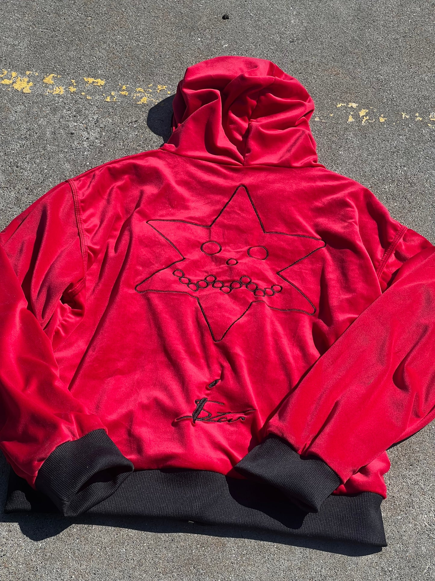 Velour Zip-up Hoodie