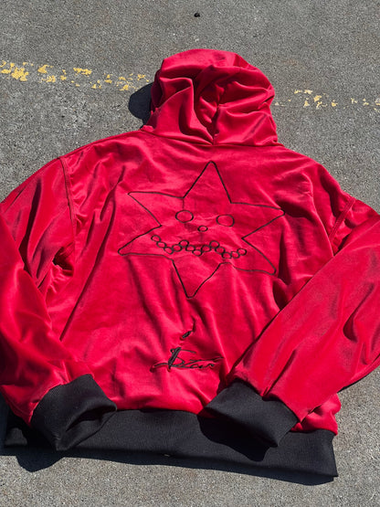 Velour Zip-up Hoodie