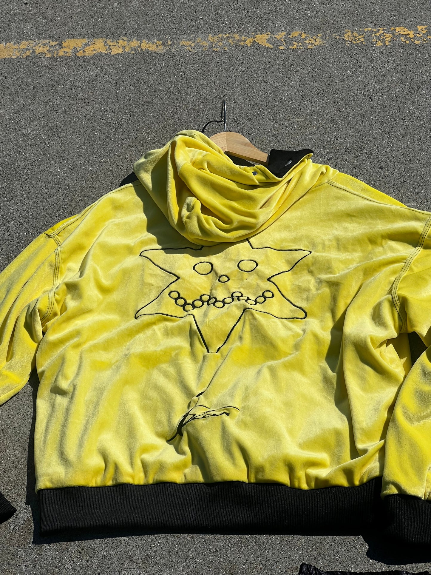 Velour Zip-up Hoodie