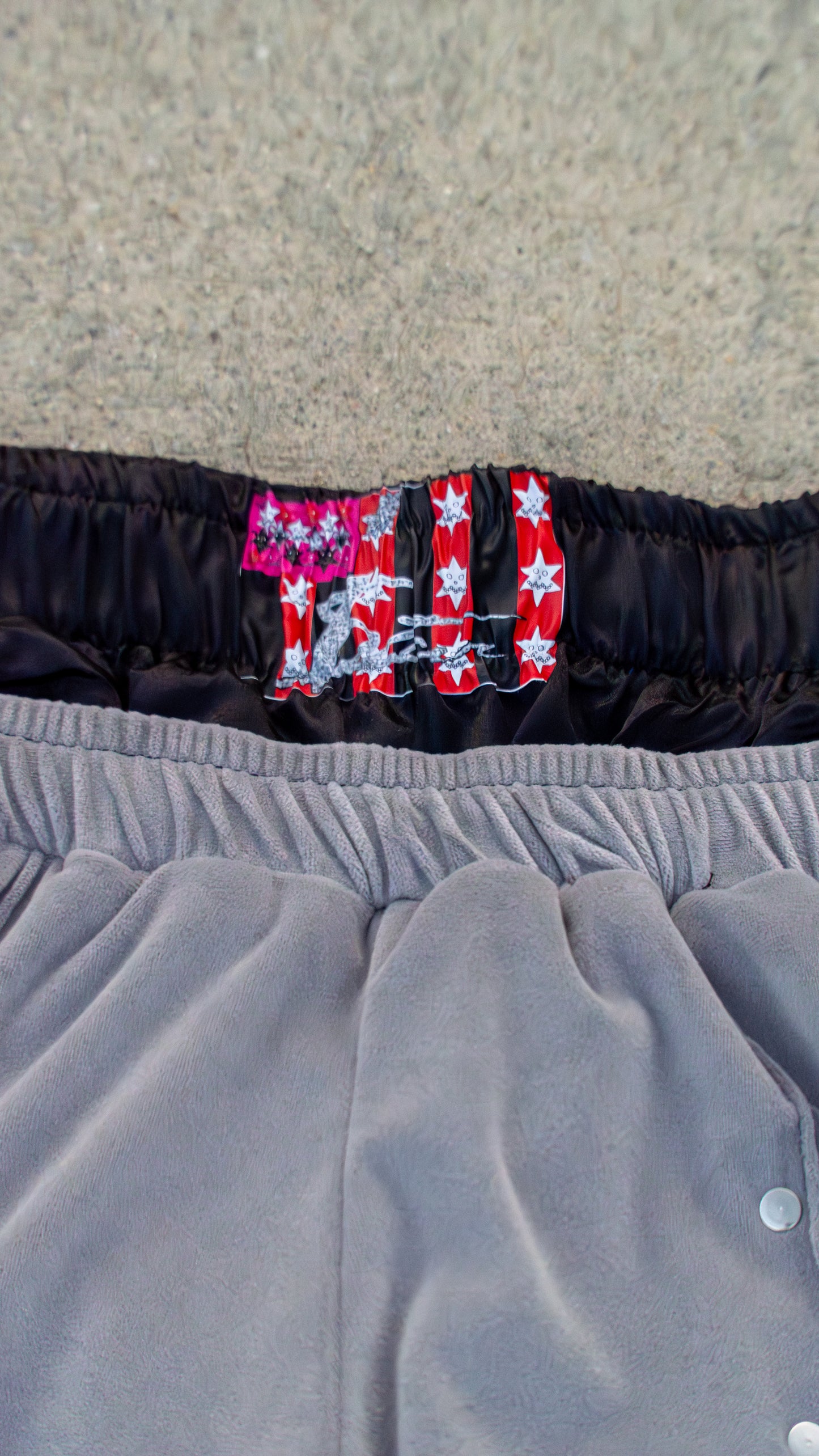 Velour Double Waistband Flared Joggers