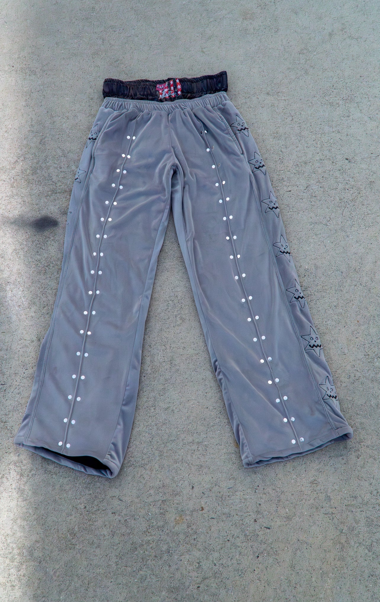 Velour Double Waistband Flared Joggers