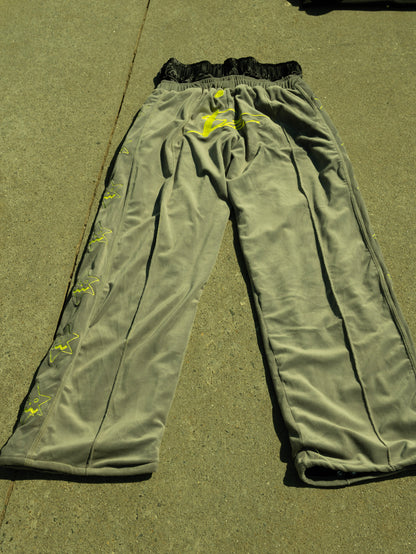 Velour Double Waistband Flared Joggers